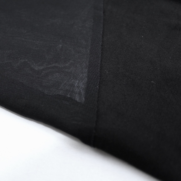 New! Black Mesh Insert High Waist Leggings - Picture 7 of 8